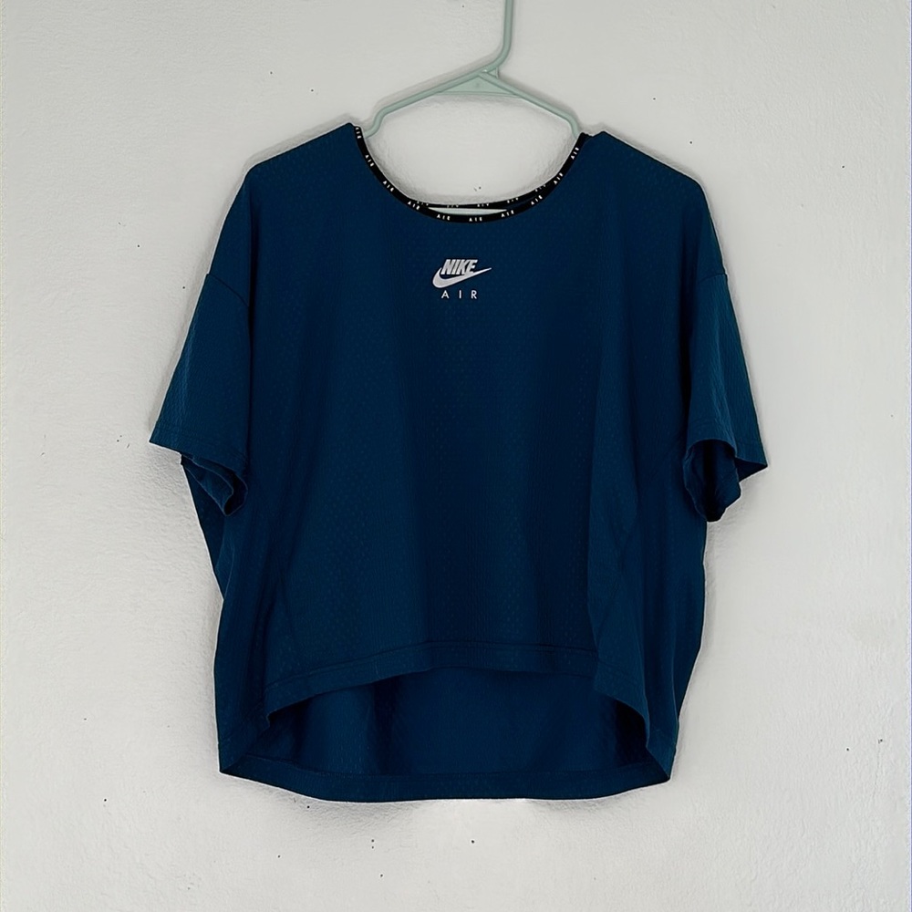 Nike air dark blue athletic crop top